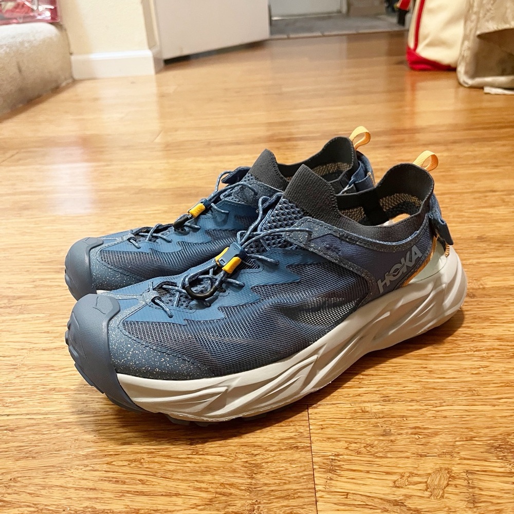 Hoka One One Hopara 2 Men's Athletic Blue Hiking Sandals adjustable strap. Sz 12